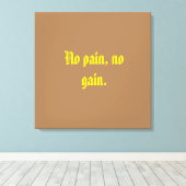 GYMモチベーション引用文とライトブラウン キャンバスプリント (インサイチュ (ウッドフロア))