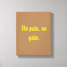 GYMモチベーション引用文とライトブラウン キャンバスプリント