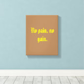 GYMモチベーション引用文とライトブラウン キャンバスプリント (インサイチュ (ウッドフロア))