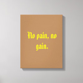 GYMモチベーション引用文とライトブラウン キャンバスプリント