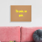 GYMモチベーション引用文とライトブラウン キャンバスプリント (インサイチュ (リビング))