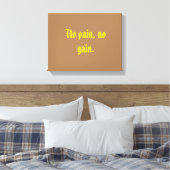 GYMモチベーション引用文とライトブラウン キャンバスプリント (インサイチュ (寝室))