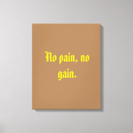 GYMモチベーション引用文とライトブラウン キャンバスプリント