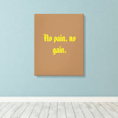 GYMモチベーション引用文とライトブラウン キャンバスプリント (インサイチュ (ウッドフロア))