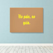 GYMモチベーション引用文とライトブラウン キャンバスプリント (インサイチュ (ウッドフロア))