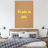GYMモチベーション引用文とライトブラウン キャンバスプリント (インサイチュ (寝室))