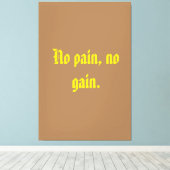 GYMモチベーション引用文とライトブラウン キャンバスプリント (インサイチュ (ウッドフロア))