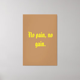 GYMモチベーション引用文とライトブラウン キャンバスプリント