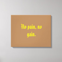 GYMモチベーション引用文とライトブラウン キャンバスプリント