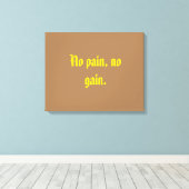 GYMモチベーション引用文とライトブラウン キャンバスプリント (インサイチュ (ウッドフロア))