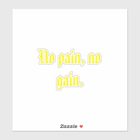 GYMモチベーション引用文とライトブラウン シール (シート)