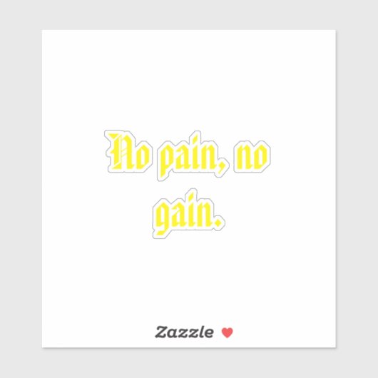 GYMモチベーション引用文とライトブラウン シール (シート)