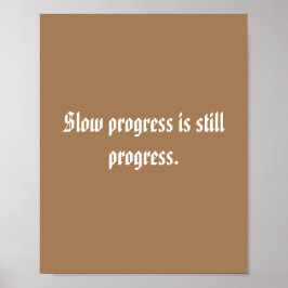 GYMモチベーション引用文とライトブラウン ポスター