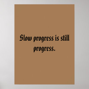 GYMモチベーション引用文とライトブラウン ポスター