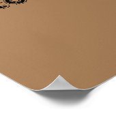 GYMモチベーション引用文とライトブラウン ポスター (角)