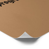 GYMモチベーション引用文とライトブラウン ポスター (角)