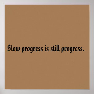 GYMモチベーション引用文とライトブラウン ポスター