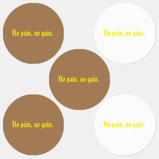 GYMモチベーション引用文とライトブラウン ラベル (グループ)