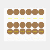 GYMモチベーション引用文とライトブラウン ラベル (シート)