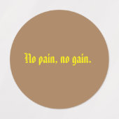 GYMモチベーション引用文とライトブラウン ラベル (デザイン1)