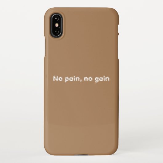 GYMモチベーション引用文とライトブラウン iPhoneケース (裏面)