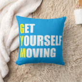 GYM – 移動する自分を取得 – トレーニング やる気を起こさせる クッション (ブランケット)