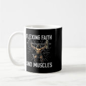 Gym And Jesus Christian Bodybuilder Religious Body コーヒーマグカップ (左)