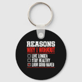 Gym BodybuilderのフィットネスHumを使う理由 キーホルダー (正面)