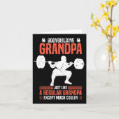 Gym Bodybuilding Grandpa Fitness Grandfather Fitne カード (黄色い花)
