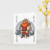 Gym Bodybuilding Training Of Norse I Lift Viking カード (黄色い花)