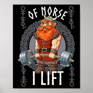 Gym Bodybuilding Training Of Norse I Lift Viking  ポスター