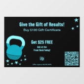 Gym Christmas Gift Results Certificate Promotion ウィンドウサイン (シート)