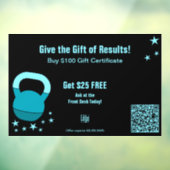 Gym Christmas Gift Results Certificate Promotion ウィンドウサイン (シート3)