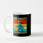 Gym Dad Doin' Dadlifts Daily Men Fathers Day Funny コーヒーマグカップ (左)
