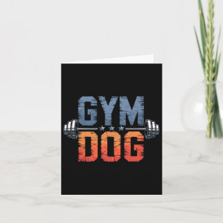 Gym Dog Meaning Gym Dog Costume Weight Lifting Gym カード