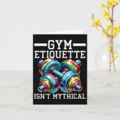 Gym Etiquette Workout Bodybuilding Fitness Bodybui カード (黄色い花)