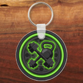 Gym Fitness Dumbbell Strength Keychain キーホルダー (裏面)