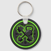 Gym Fitness Dumbbell Strength Keychain キーホルダー (裏面)