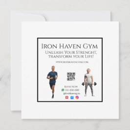 Gym Fitness Enthusiasts & Social Media ANTISTRESS 招待状