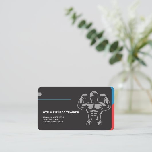 Gym & Fitness Trainer 名刺 (スタンド正面)