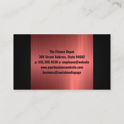 Gym Flex | Kettle Bell Logo | Fitness 名刺 (裏面)