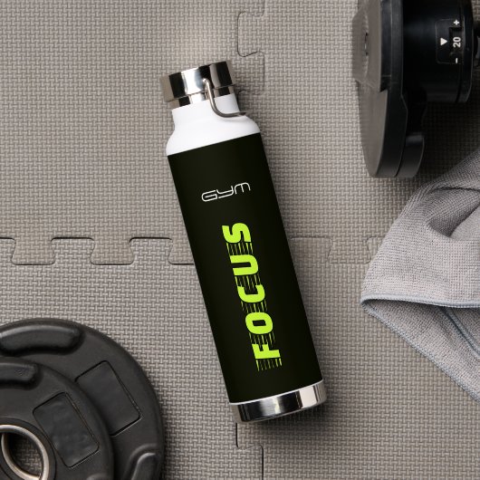 GYM FOCUS Modern Fitness ウォーターボトル (ジム (回転後))