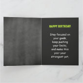 GYM FOCUS Modern Fitness Birthday カード (内部)