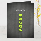 GYM FOCUS Modern Fitness Birthday カード (黄色い花)