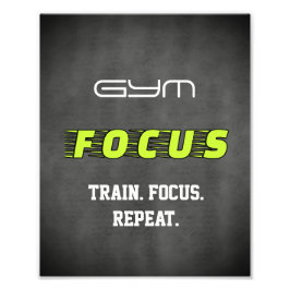Gym Focus motivational フォトプリント