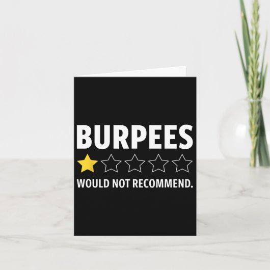 Gym Funny Fitness Burpees Bodybuilding Weightlifti カード (正面)