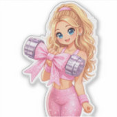 Gym Girl Era Custom-Cut Vinyl Sticker シール (正面)