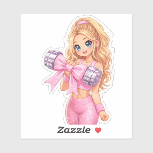 Gym Girl Era Custom-Cut Vinyl Sticker シール (シート)