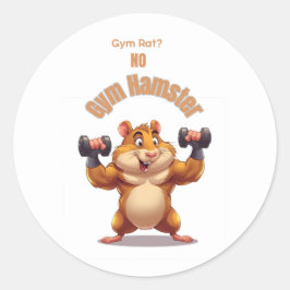 Gym Hamster – Funny Workout Hamster Design ラウンドシール