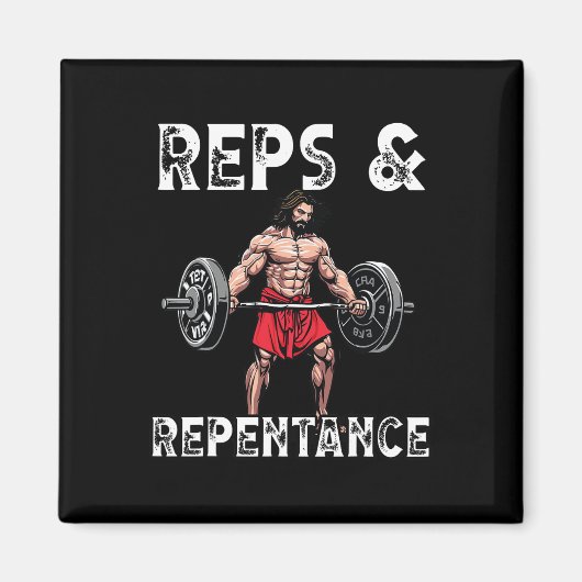 Gym Instructor Christian Beliefs Bodybuilding Jesu マグネット (正面)